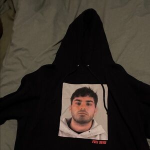 Black Hoodie with Graphic Print